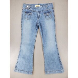 Vintage Bare Back Stationwagon Jeans Flare Sz 11 Light‎ Wash Rare Denim Y2K 90s